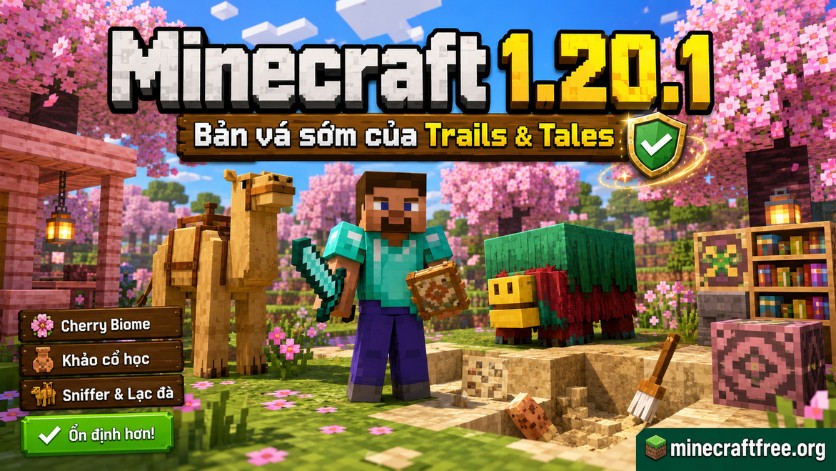 Minecraft PE 1.20.1 bản vá sớm
