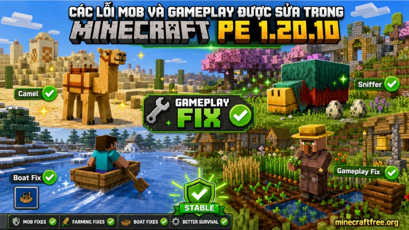 Mob và gameplay trong 1.20.10