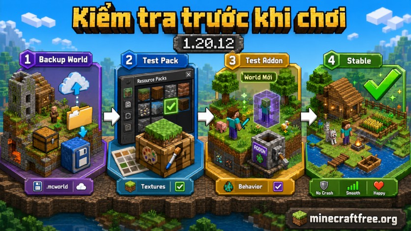 Kiểm tra pack và world cũ