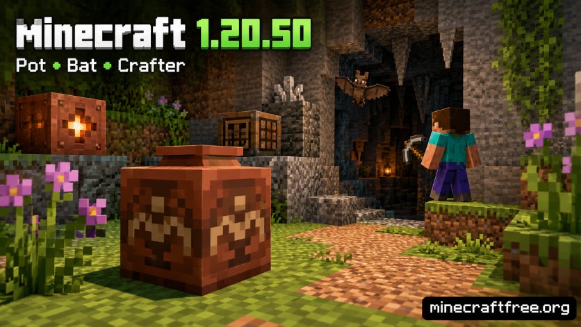 Minecraft 1.20.50 với Pot và Bat mới