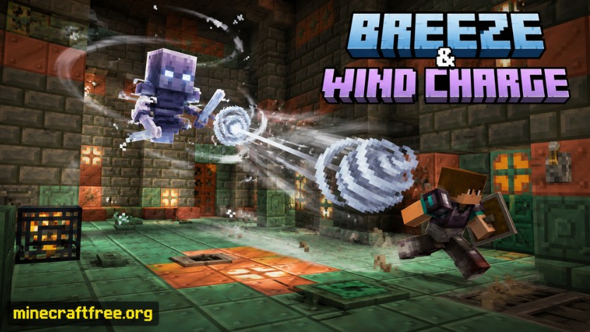 Breeze combat trong Minecraft 1.20.60