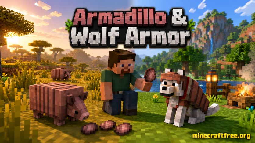 Armadillo và Wolf Armor trong Minecraft 1.20.60