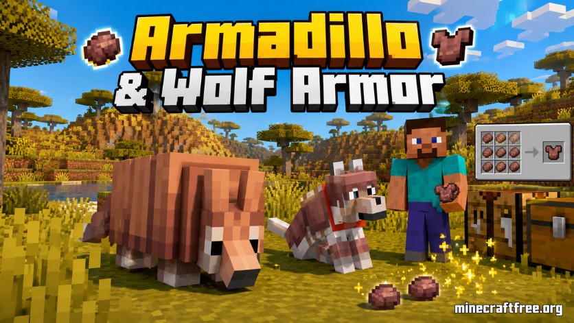 Armadillo và Wolf Armor trong Minecraft 1.20.81