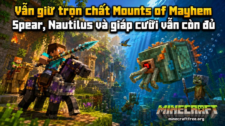 Minecraft 1.21.131 APK có gì mới? Bản vá sau Mounts of Mayhem