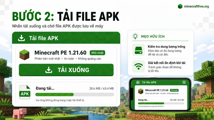 Tải Minecraft Apk Miễn Phí