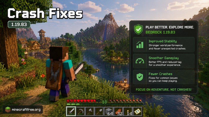 Crash fixes trong Minecraft 1.19.83