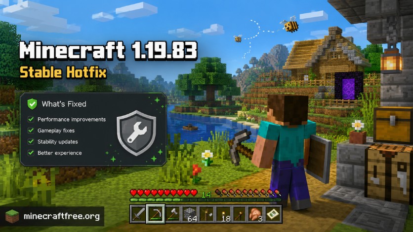 Minecraft 1.19.83 APK bản hotfix ổn định