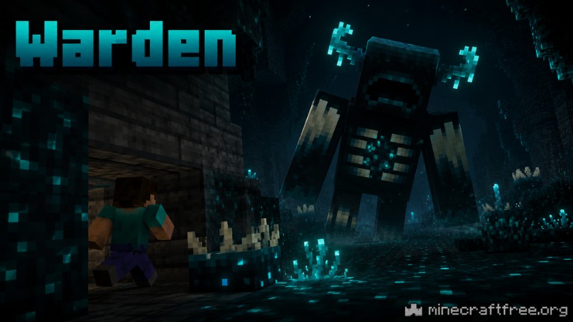 Warden trong Deep Dark Minecraft 1.19