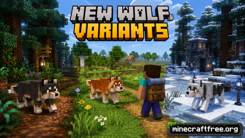 Biến thể sói mới trong Minecraft 1.20.80