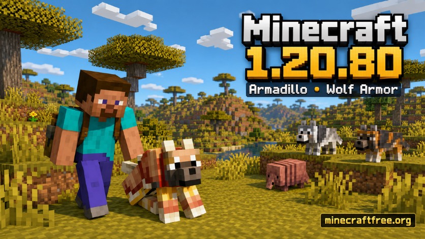 Minecraft 1.20.80 Armored Paws và Wolf Armor